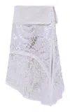 Siedres Rita Crocheted Lace Midi Skirt In White