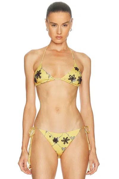 Siedres Rom Bikini Top In Yellow