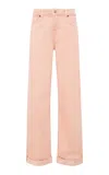 Siedres Romy Wide-legged Cotton Jeans In Pink