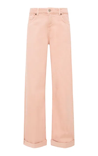 Siedres Romy Wide-legged Cotton Jeans In Pink