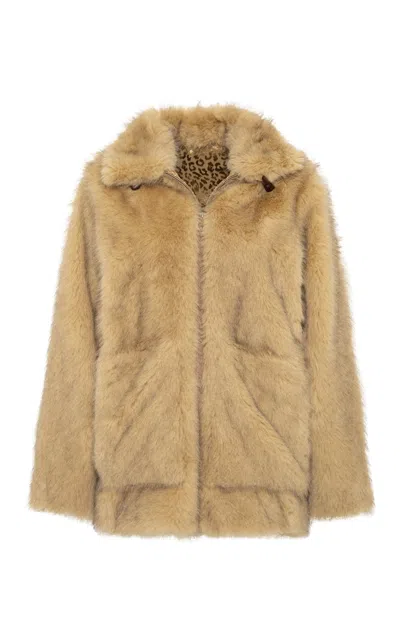Siedres Roxe Vegan Fur Coat In Grey