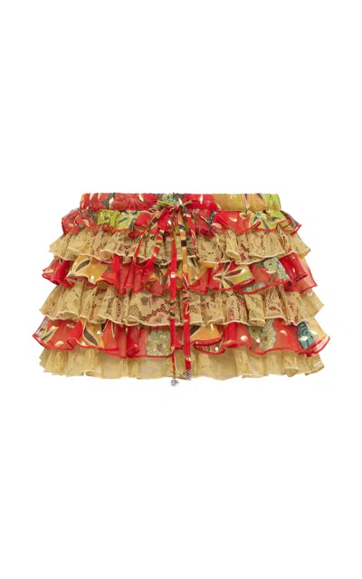 Siedres Siedrés Ruby Ruffled Mini Skirt In Multi