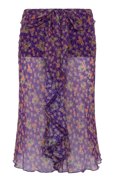 Siedres Siedrés Salome Midi Skirt In Blue