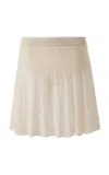 Siedres Senha Crocheted Linen-blend Mini Skirt In Off-white
