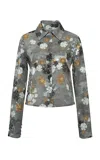 Siedres Sezanne Devoré Chiffon Shirt In Multi