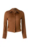 Siedres Sezanne Pouch-detailed Satin Shirt In Brown