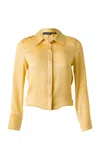 Siedres Sezanne Pouch-detailed Satin Shirt In Yellow