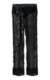 Siedres Shela Lace Tapered Pants In Multi