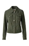 Siedres Shirly Suede Overshirt In Green