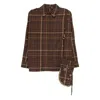 Siedres Athelia Checked Embellished Top In Multi