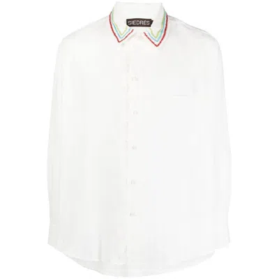 Siedres Bead-embellishment Cotton Shirt In White