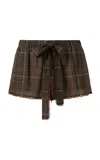 Siedres Shol Lace-trimmed Cotton Shorts In Multi