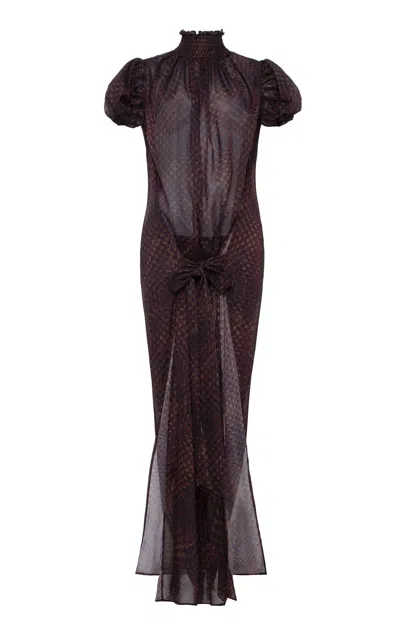 Siedres Siena Checkered Chiffon Dress