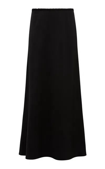 Siedres Siny Satin Maxi Skirt In Black
