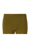 Siedres Sou Metallic Knit Shorts In Khaki