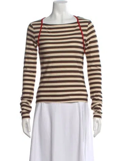 Pre-owned Siedres Striped Crew Neck Top In Multi