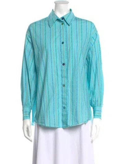 Pre-owned Siedres Striped Long Sleeve Top In Blue