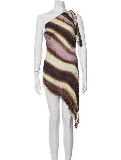 Pre-owned Siedres Striped Mini Dress In Multi