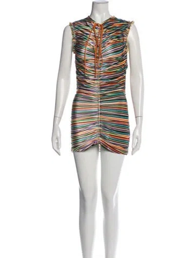 Pre-owned Siedres Striped Mini Dress W/ Tags In Multi