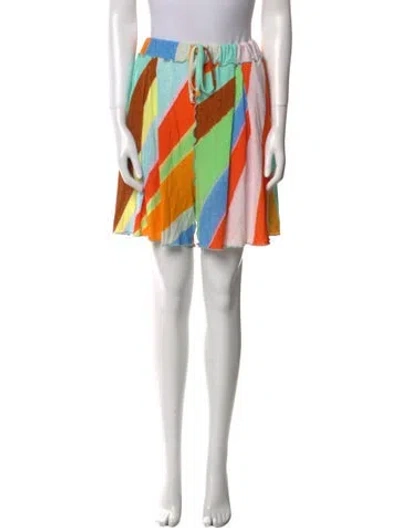 Pre-owned Siedres Striped Mini Shorts In Blue