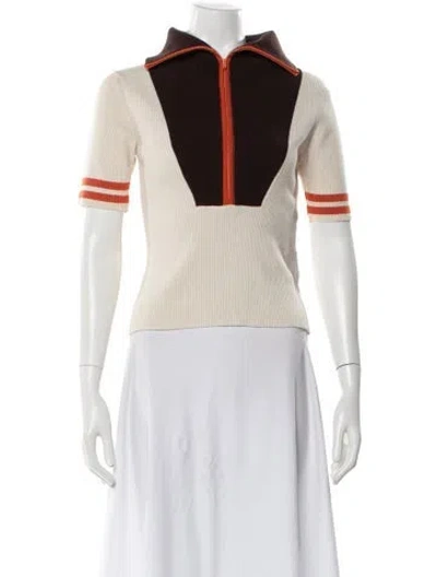 Pre-owned Siedres Striped Mock Neck Sweater In Multi