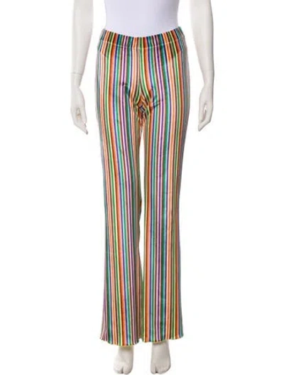 Pre-owned Siedres Striped Wide Leg Pants In Brown