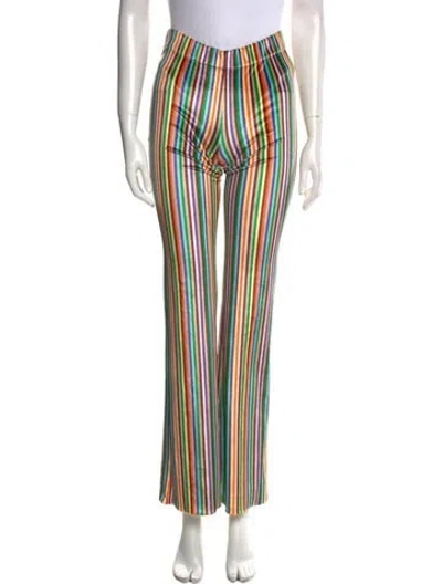 Pre-owned Siedres Striped Wide Leg Pants In Orange