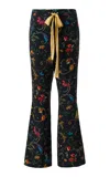 Siedres Tessa Low-rise Crepe Flare Pants In Black