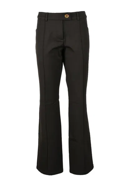 Siedres Trousers Polyester Viscose Elastane - Brown In Black