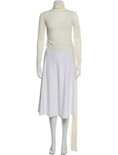 Pre-owned Siedres Turtleneck Long Sleeve Top In Neutrals
