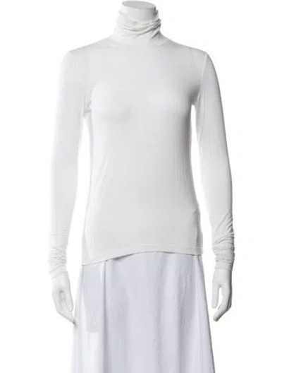 Pre-owned Siedres Turtleneck Long Sleeve Top In White