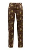 Siedres Valencia Printed Satin Wide-leg Pants In Multi