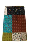 Siedres Vejna Patchwork Midi Skirt In Multi