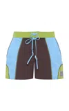 Siedres Venice Colorblock Cotton-poplin Shorts In Multi