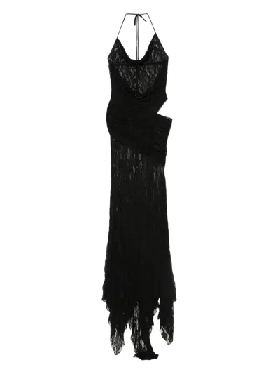 Siedres Venusia Lace Cut-out Maxi Dress In Black