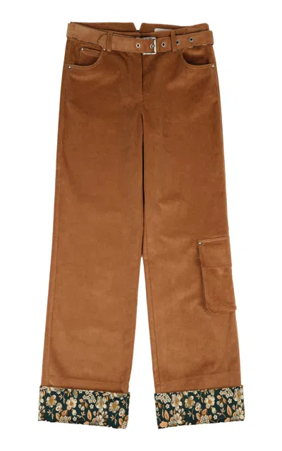 Siedres Siedrés Vera Cotton-blend Cargo Trousers In Brown