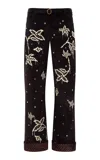 Siedres Vera Embroidered Corduroy Pants