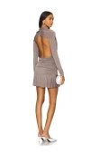Siedres Vera Open Back Jersey Mini Dress In Grey