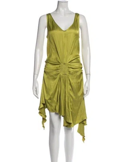 Pre-owned Siedres V-neck Mini Dress W/ Tags In Green