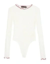 Siedres Siedrés Woman Bodysuit White Size M Polyamide, Elastane In White
