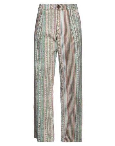 Siedres Siedrés Woman Jeans Green Size 8 Cotton, Linen