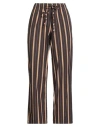 Siedres Siedrés Woman Pants Dark Brown Size 8 Cotton In Multi