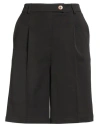 Siedres Siedrés Woman Shorts & Bermuda Shorts Dark Brown Size 8 Polyester, Viscose, Elastane