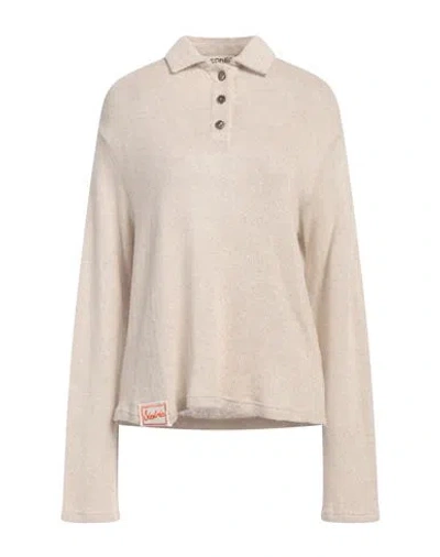 Siedres Siedrés Woman Sweater Sand Size M Linen, Viscose In Beige