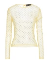 Siedres Desta Crystal-embellished Sheer Top In Yellow