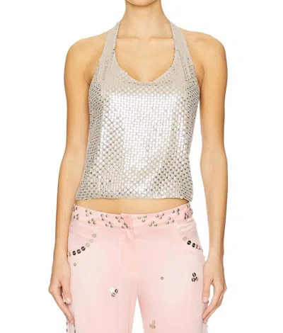 Siedres Women's Lorenza Top In Grey And Gold