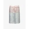 Siedres Womens Mint Shailene Sequin Woven Midi Skirt In Green