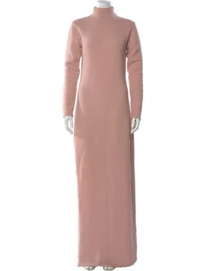 Pre-owned Siedres Wool Long Dress In Pink