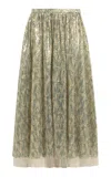 Siedres Yasmine Sequined Maxi Skirt In Gold