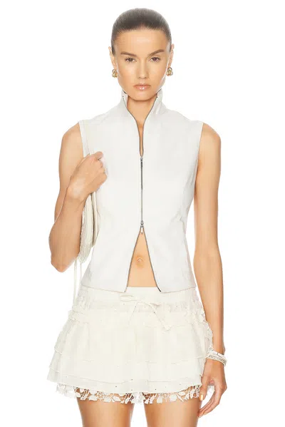 Siedres Yull Sleeveless Top In White